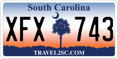 SC license plate XFX743