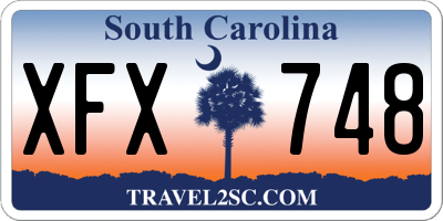 SC license plate XFX748