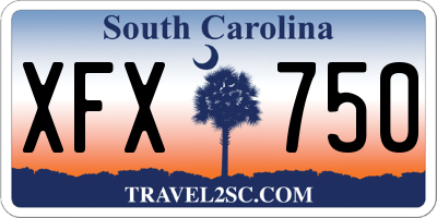 SC license plate XFX750