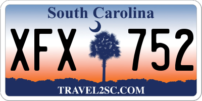 SC license plate XFX752