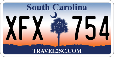 SC license plate XFX754