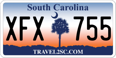 SC license plate XFX755