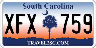 SC license plate XFX759