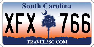 SC license plate XFX766