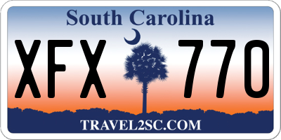 SC license plate XFX770