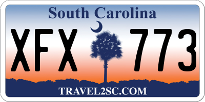 SC license plate XFX773