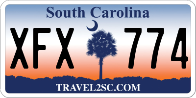 SC license plate XFX774