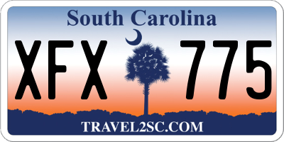 SC license plate XFX775