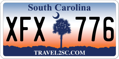 SC license plate XFX776