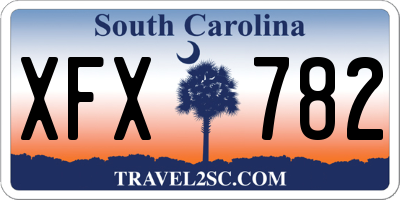 SC license plate XFX782