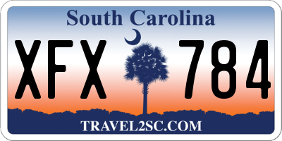 SC license plate XFX784
