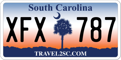 SC license plate XFX787
