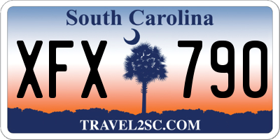SC license plate XFX790