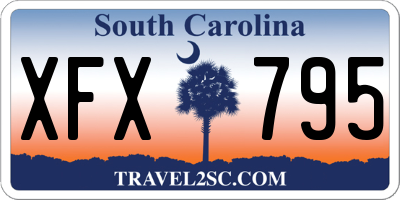 SC license plate XFX795
