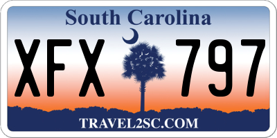 SC license plate XFX797