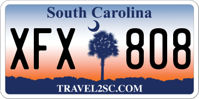 SC license plate XFX808