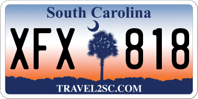 SC license plate XFX818