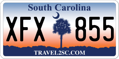 SC license plate XFX855