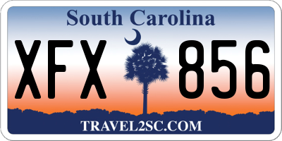 SC license plate XFX856