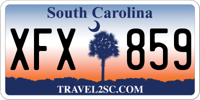 SC license plate XFX859