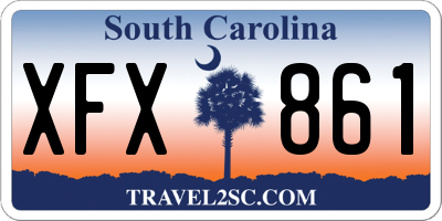 SC license plate XFX861