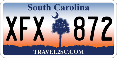 SC license plate XFX872