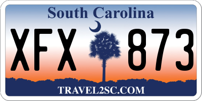 SC license plate XFX873