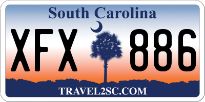 SC license plate XFX886