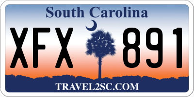 SC license plate XFX891
