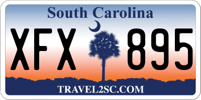 SC license plate XFX895