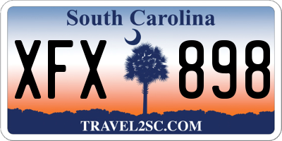 SC license plate XFX898