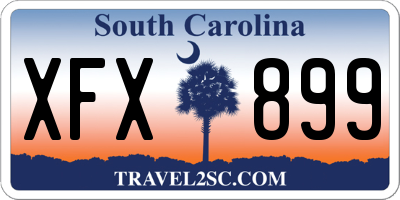 SC license plate XFX899