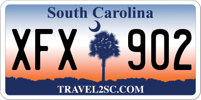 SC license plate XFX902