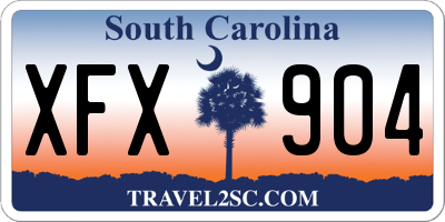 SC license plate XFX904
