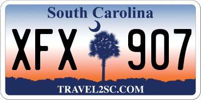 SC license plate XFX907