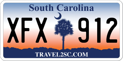 SC license plate XFX912