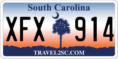 SC license plate XFX914