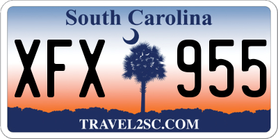 SC license plate XFX955