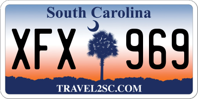 SC license plate XFX969