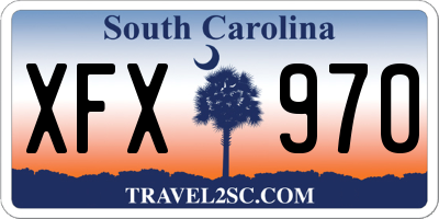 SC license plate XFX970