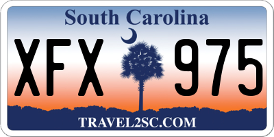 SC license plate XFX975