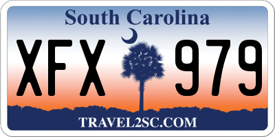 SC license plate XFX979