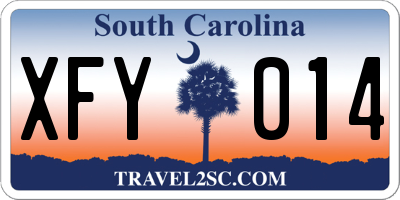 SC license plate XFY014