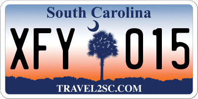 SC license plate XFY015