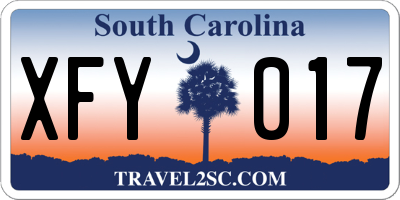 SC license plate XFY017