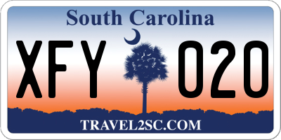 SC license plate XFY020