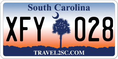 SC license plate XFY028