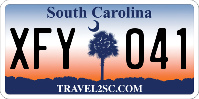 SC license plate XFY041