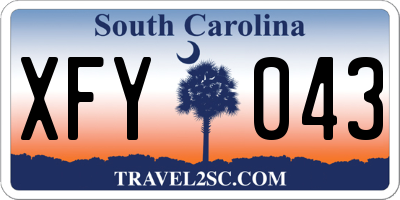 SC license plate XFY043