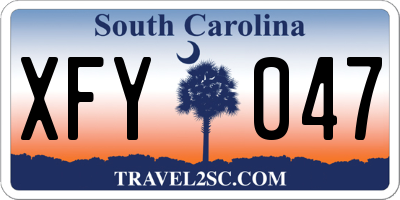 SC license plate XFY047